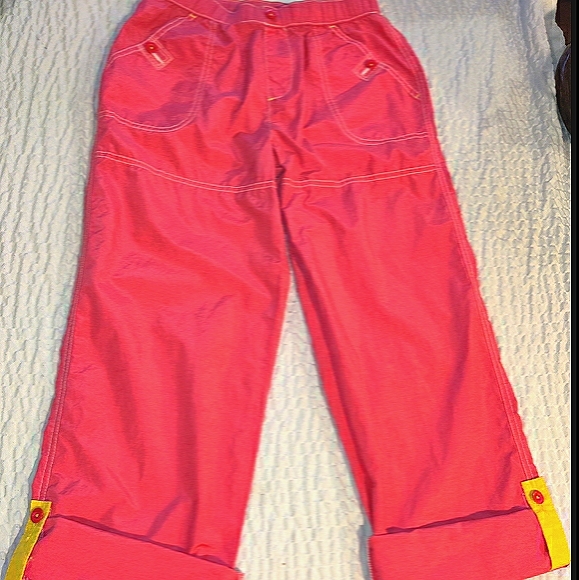 🗺️ Lands' End Girl's Playful Pants Roll up, Side Strap to convert to Capris EUC - Picture 8 of 12